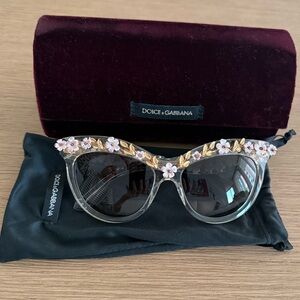 Dolce & Gabbana Floral Embellished Glasses
